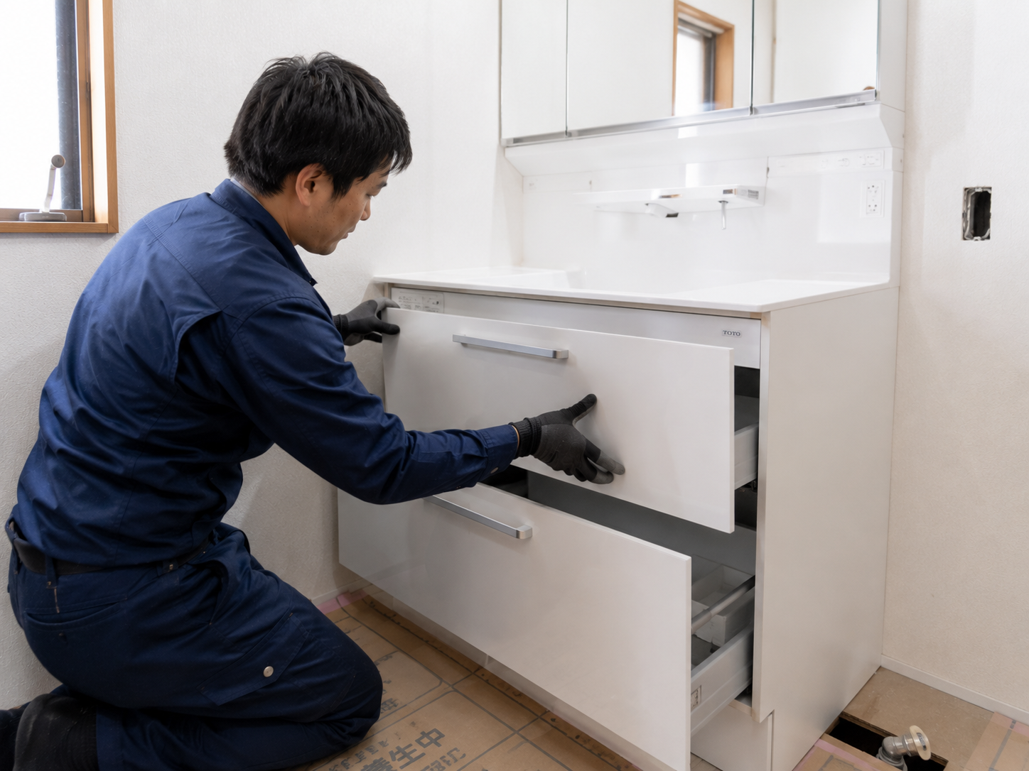 洗面台リフォームの施工事例